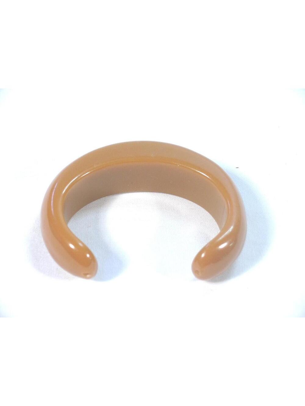 3" Caramel Bakelite Cuff Bracelet Bangle Art Deco 1920s-1940s Tested 30g